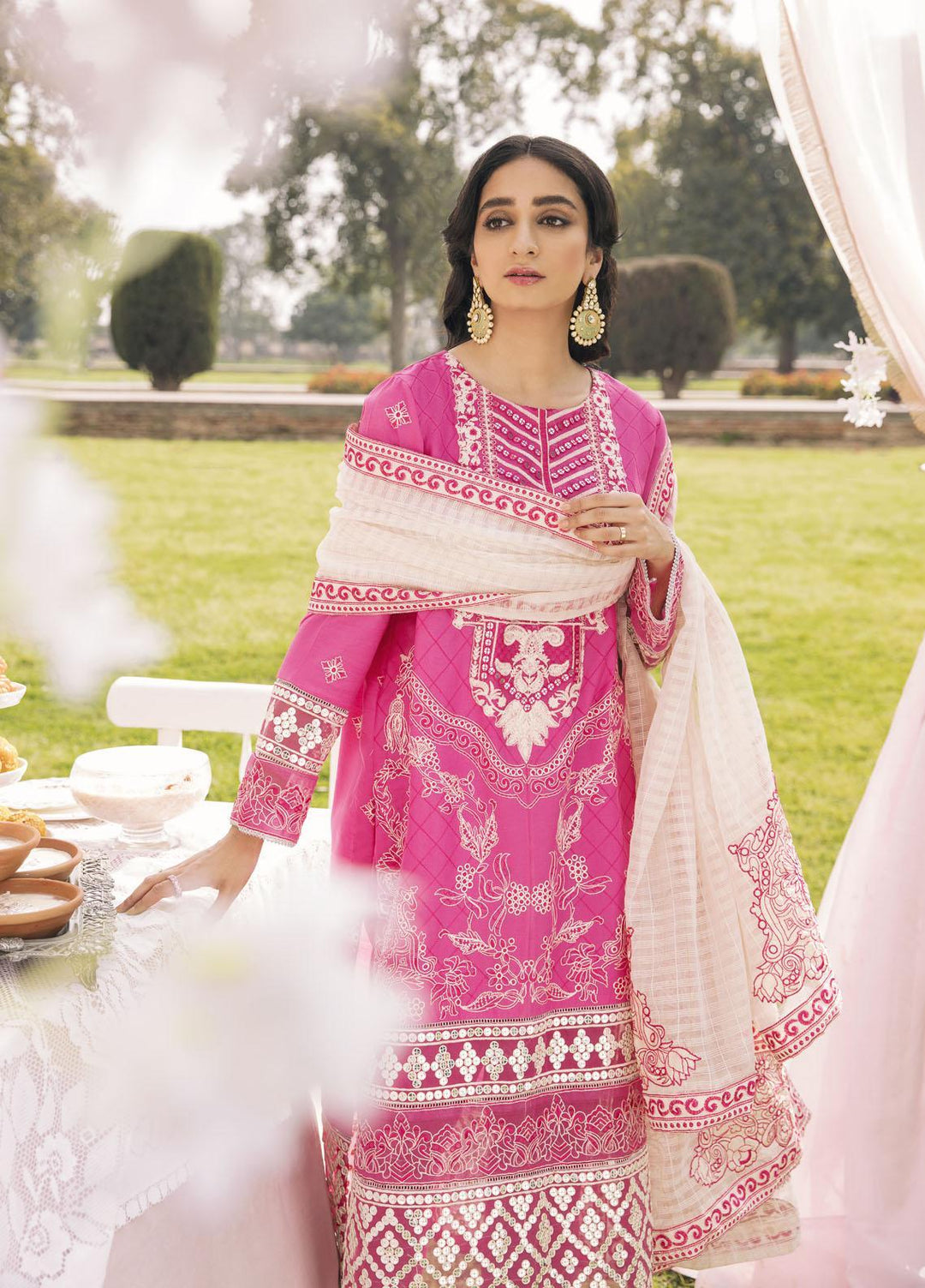 Parishay Embroidered Lawn Suits Unstitched 3 Piece PRS22FE Tahira - Festive Collection