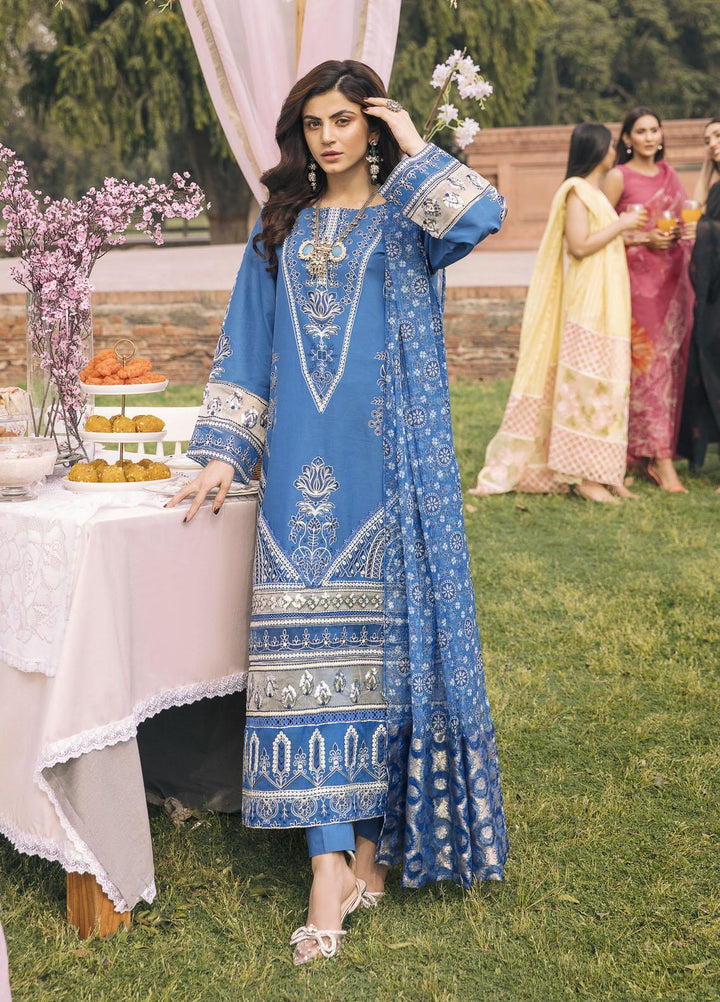 Parishay Embroidered Lawn Suits Unstitched 3 Piece PRS22FE Noor - Festive Collection