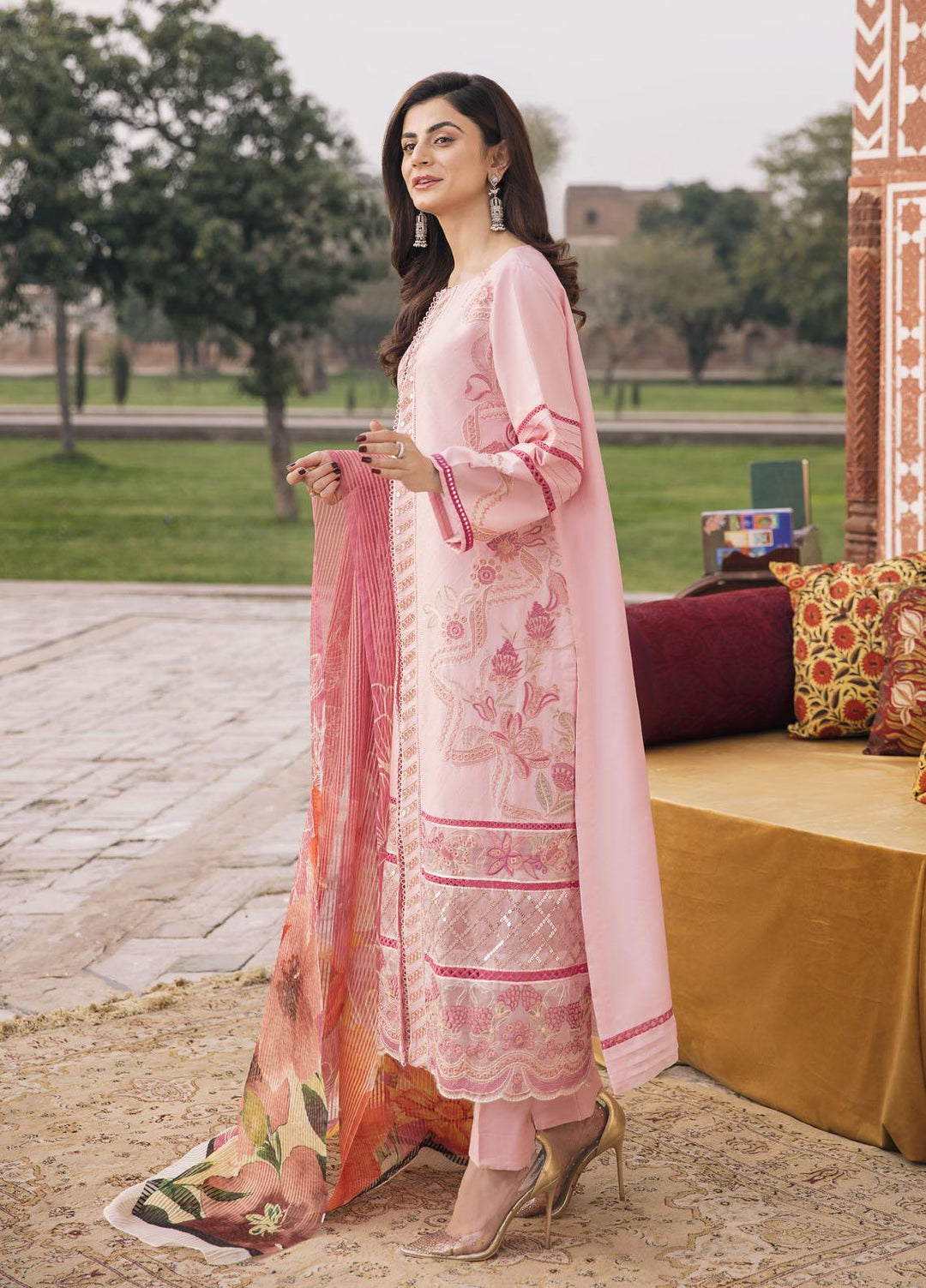 Parishay Embroidered Lawn Suits Unstitched 3 Piece PRS22FE Bemissal - Festive Collection