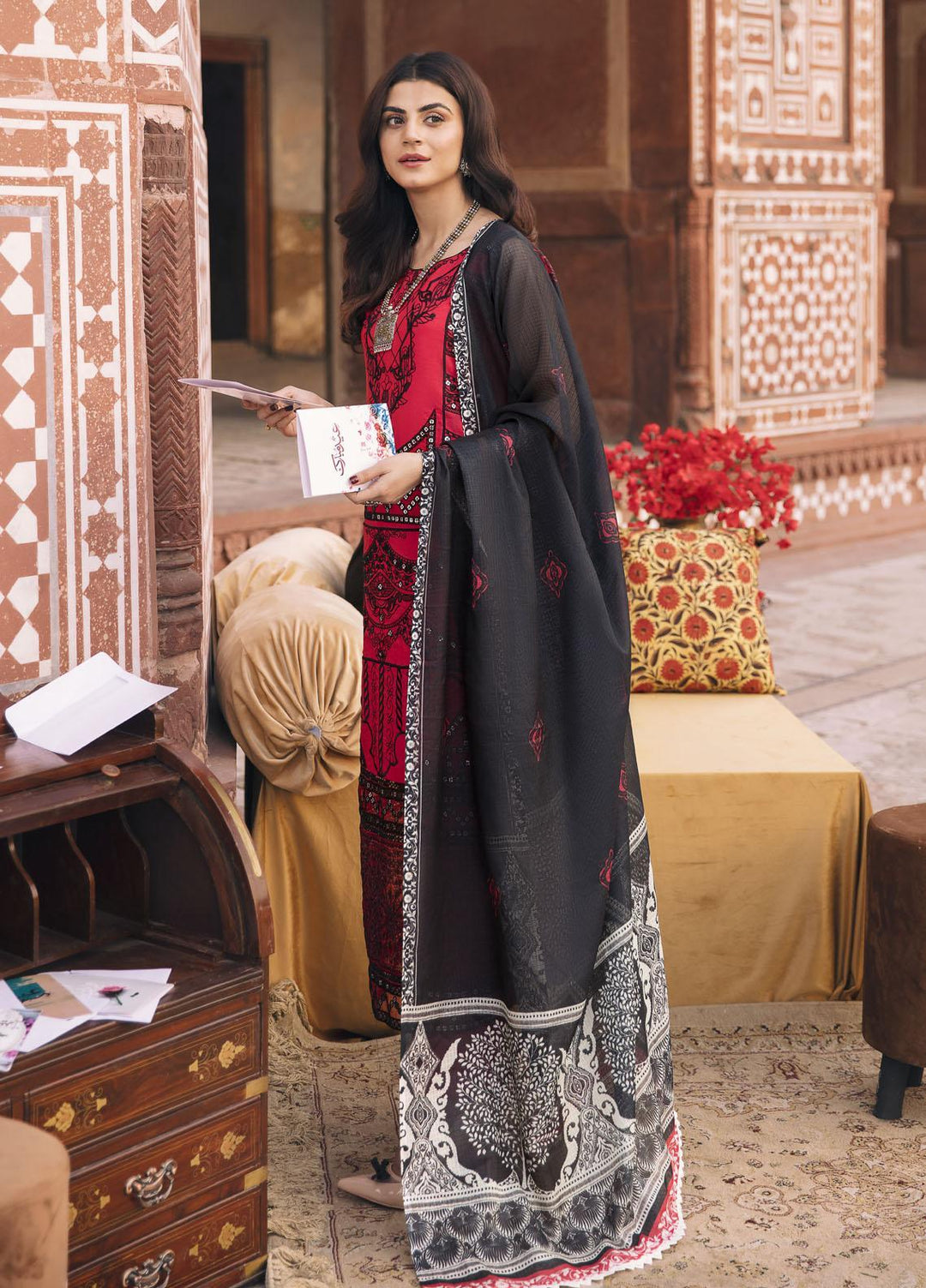 Parishay Embroidered Lawn Suits Unstitched 3 Piece PRS22FE Aarzu - Festive Collection