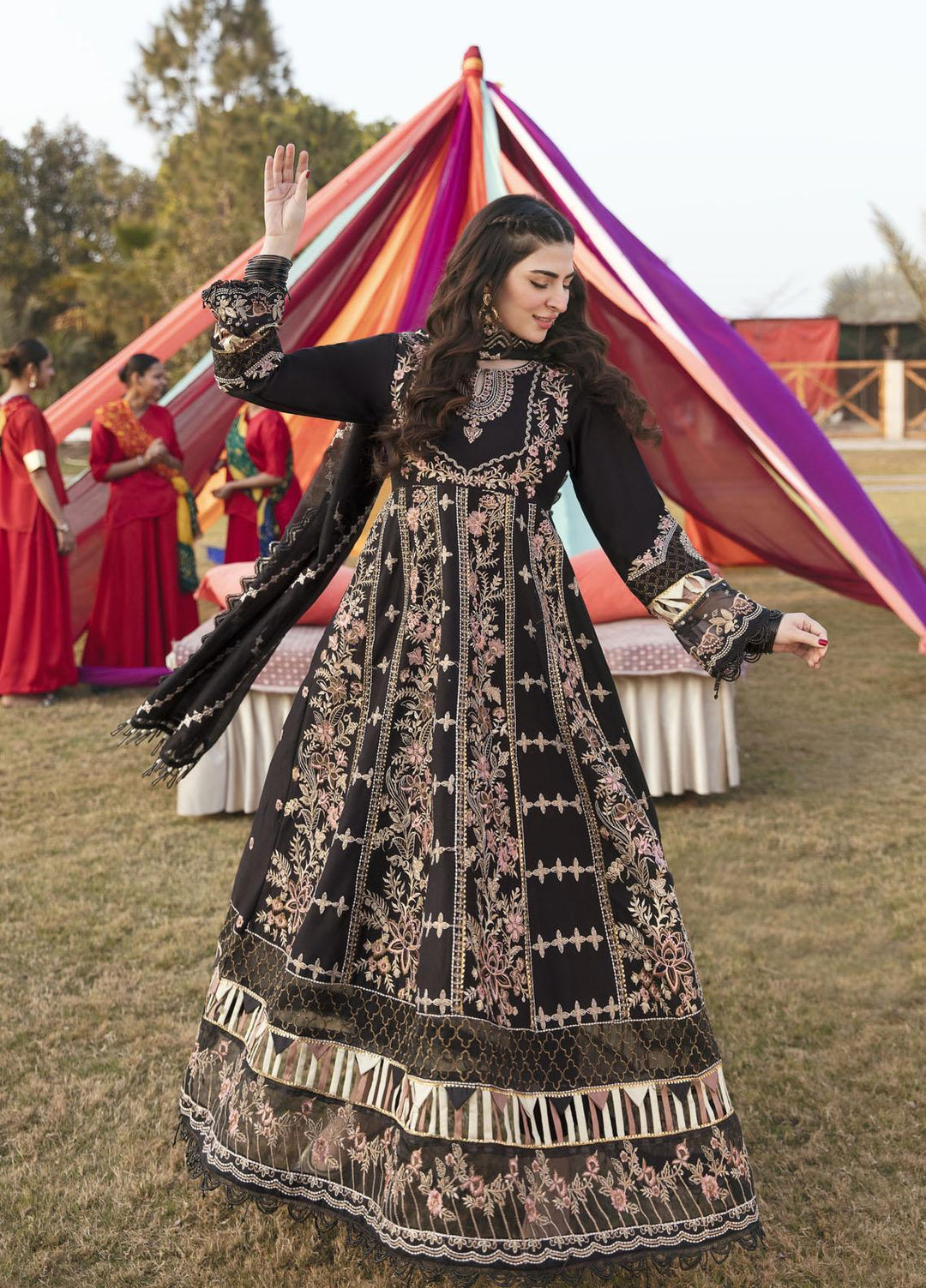 Parishay Embroidered Lawn Suits Unstitched 3 Piece PR23LL D-04 - Luxury Summer Collection