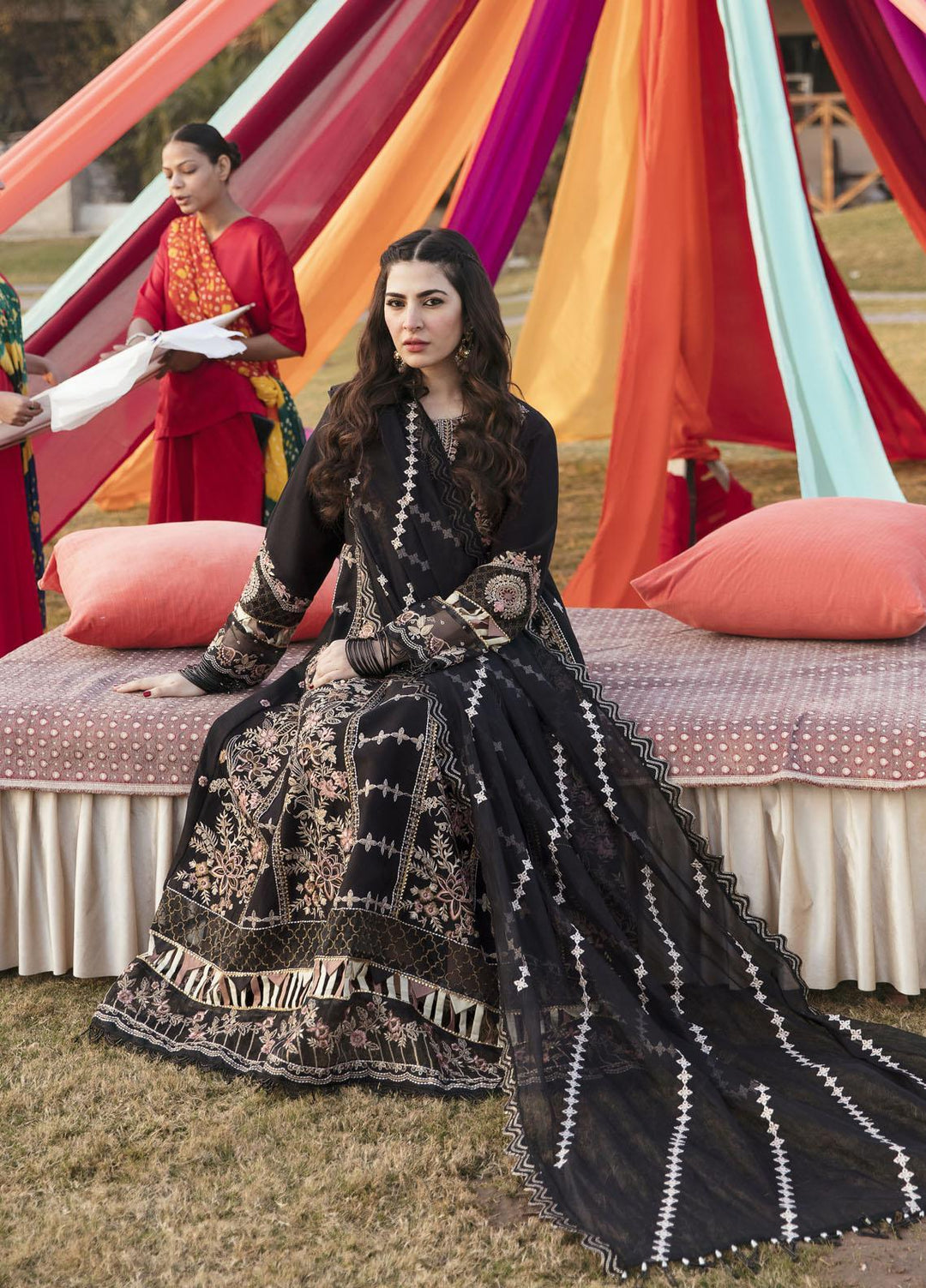 Parishay Embroidered Lawn Suits Unstitched 3 Piece PR23LL D-04 - Luxury Summer Collection