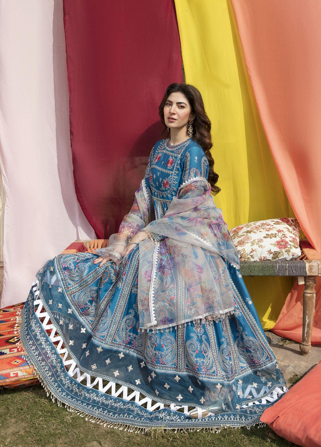 Parishay Embroidered Lawn Suits Unstitched 3 Piece PR23LL D-05 - Luxury Summer Collection