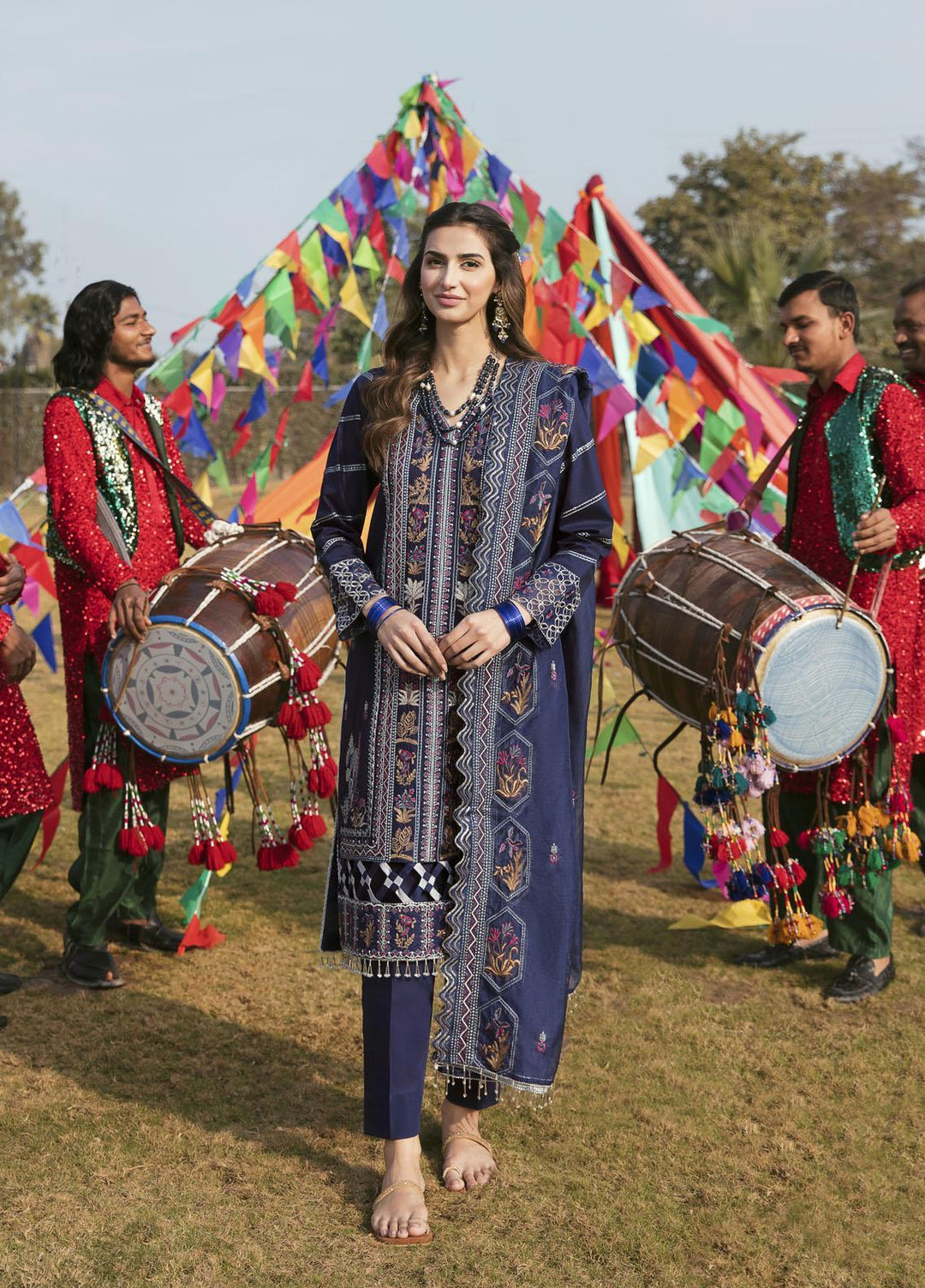 Parishay Embroidered Lawn Suits Unstitched 3 Piece PR23LL D-07 - Luxury Summer Collection