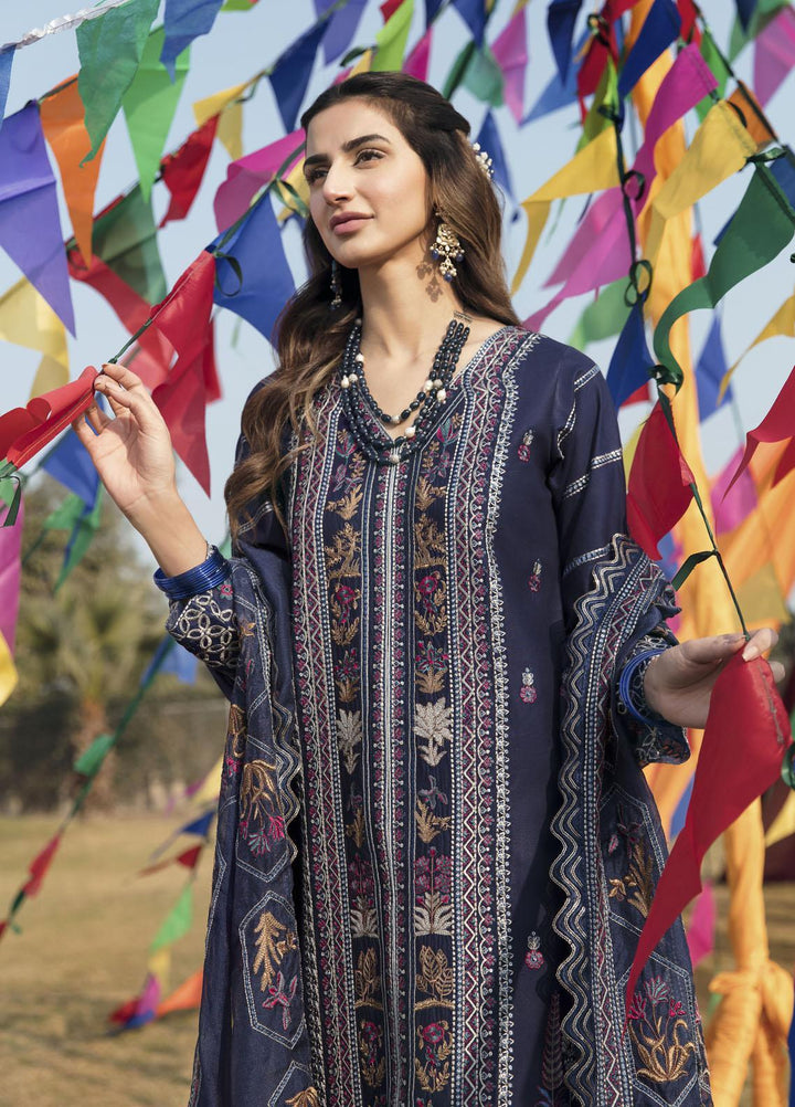 Parishay Embroidered Lawn Suits Unstitched 3 Piece PR23LL D-07 - Luxury Summer Collection