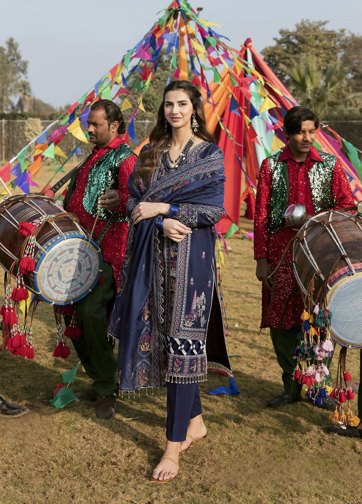Parishay Embroidered Lawn Suits Unstitched 3 Piece PR23LL D-07 - Luxury Summer Collection