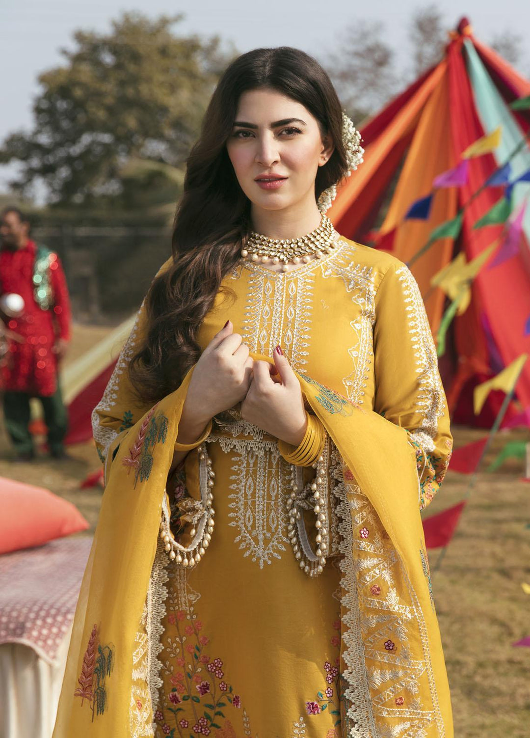 Parishay Embroidered Lawn Suits Unstitched 3 Piece PR23LL D-09 - Luxury Summer Collection