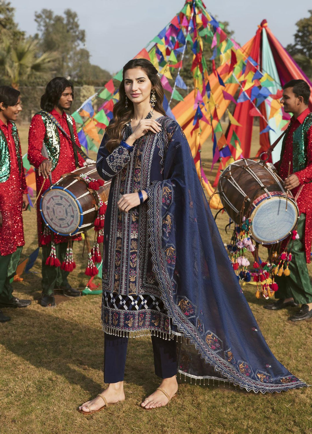 Parishay Luxury Pret Embroidered Lawn 3 Piece Dress PR23LLP D-07
