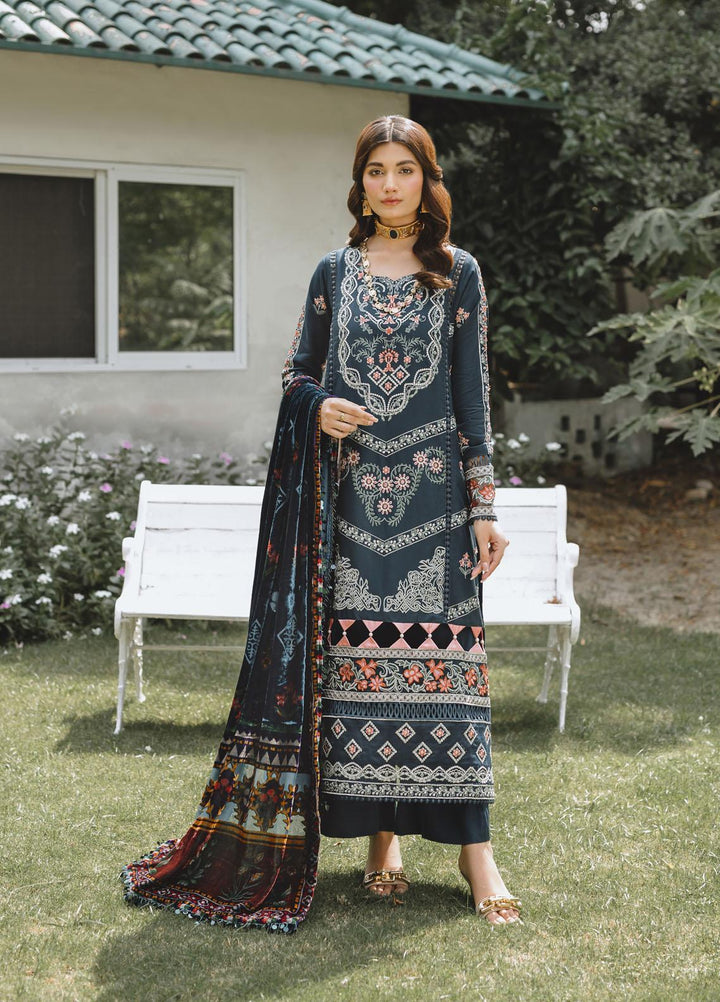 Parishay Embroidered Corduroy Suits Unstitched 3 Piece PRS22LW D-01 - Winter Collection