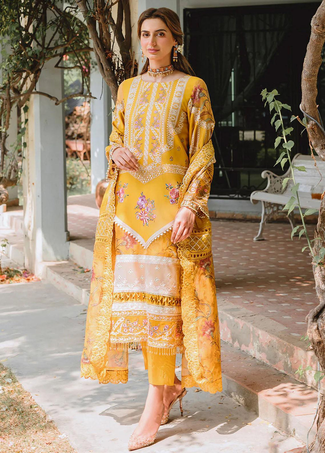 Parishay Embroidered Corduroy Suits Unstitched 3 Piece PRS22LW D-02 - Winter Collection