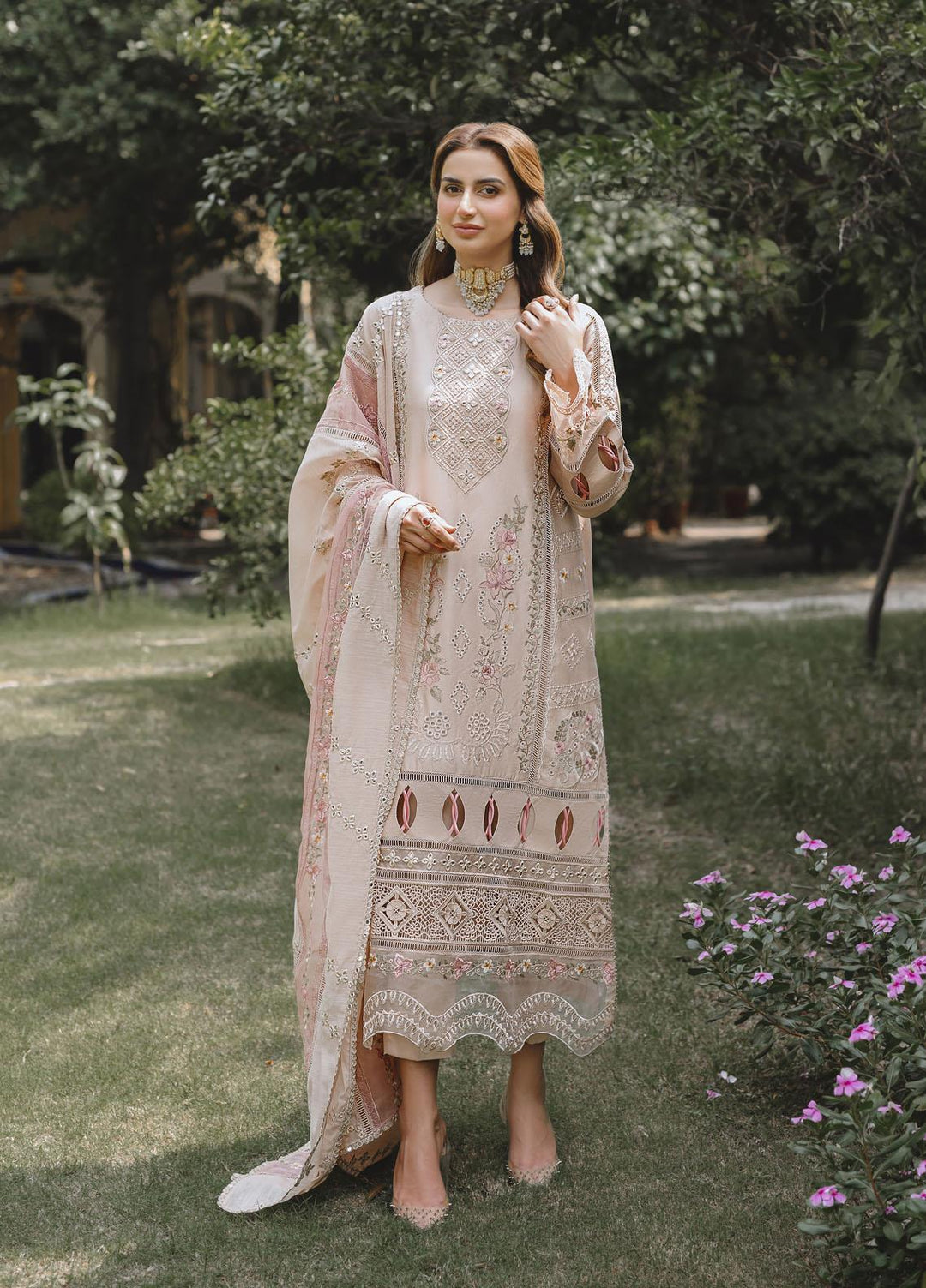 Parishay Embroidered Corduroy Suits Unstitched 3 Piece PRS22LW D-06 - Winter Collection
