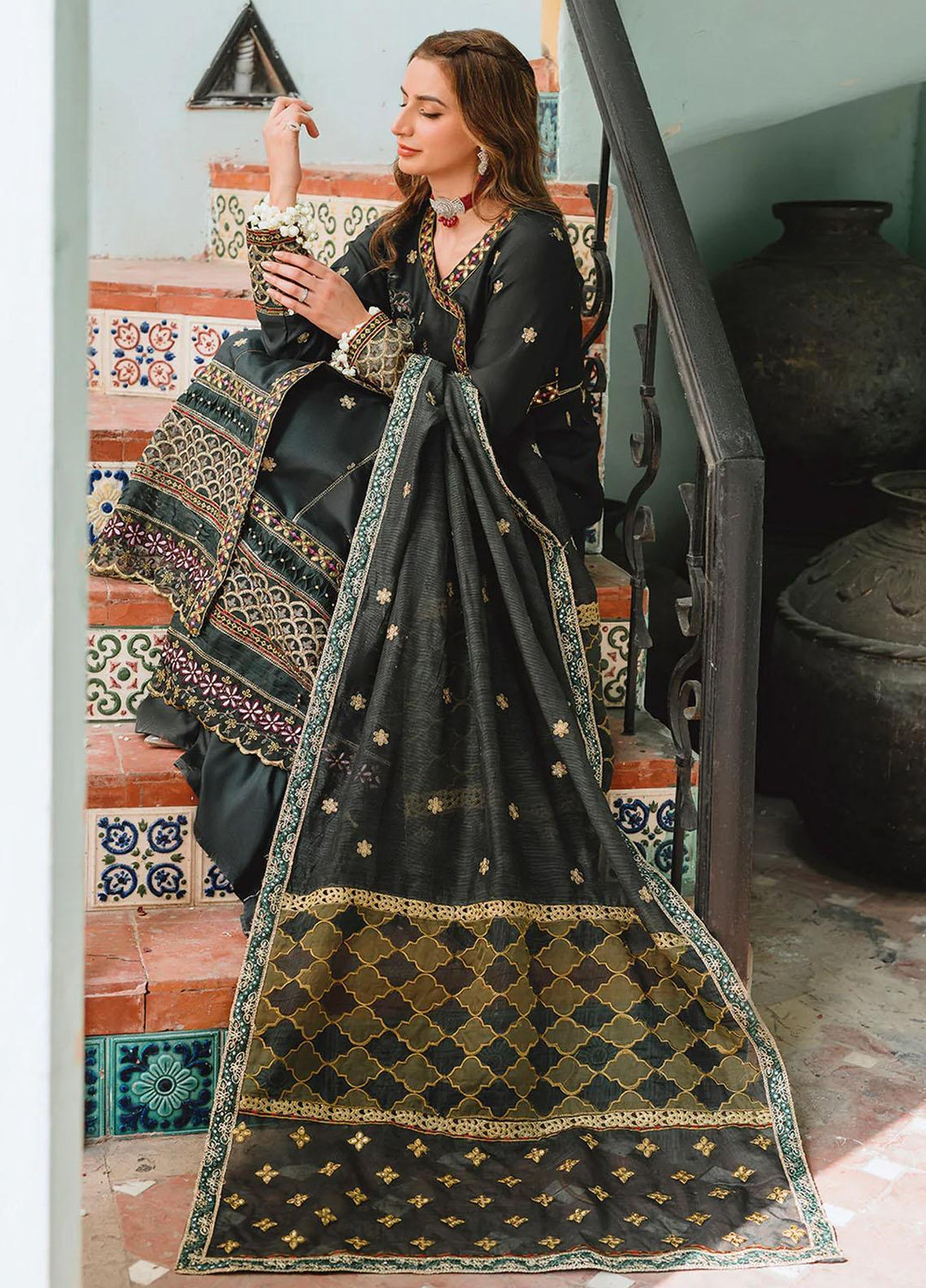 Parishay Embroidered Corduroy Suits Unstitched 3 Piece PRS22LW D-07 - Winter Collection