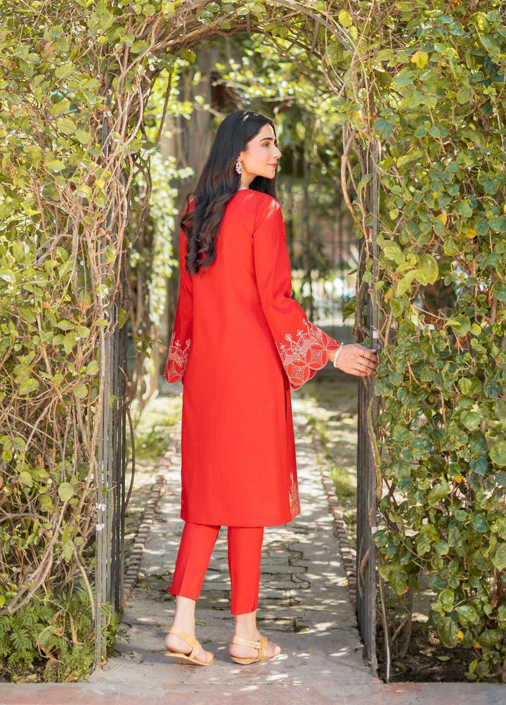 Parishay Casual Pret  Lawn 2 Piece Suit PRS22SP Scarlet