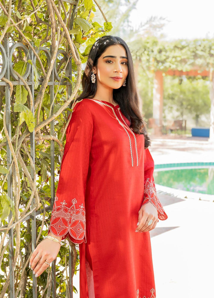 Parishay Casual Pret  Lawn 2 Piece Suit PRS22SP Scarlet