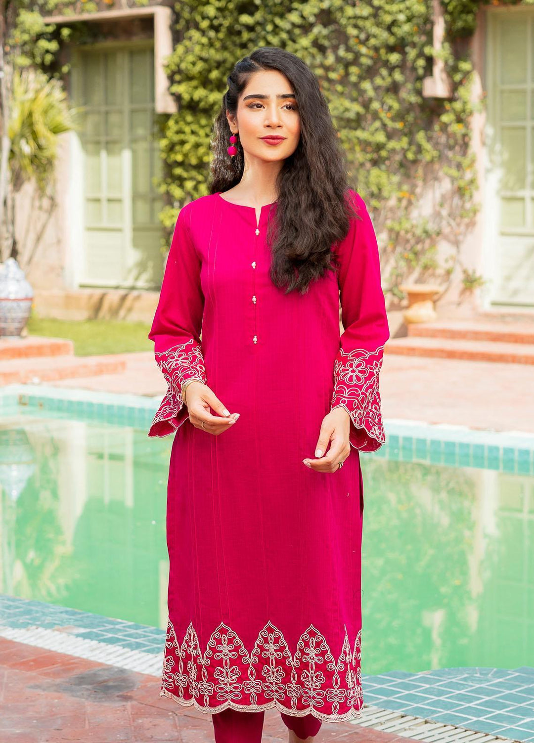 Parishay Casual Pret  Lawn 2 Piece Suit PRS22SP Dazzle Rose