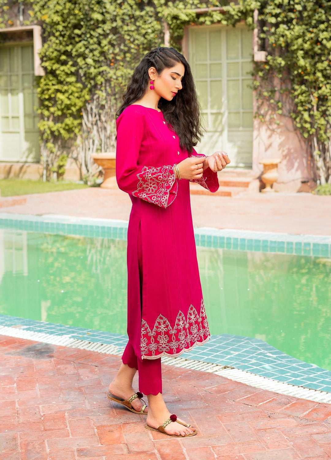 Parishay Casual Pret  Lawn 2 Piece Suit PRS22SP Dazzle Rose