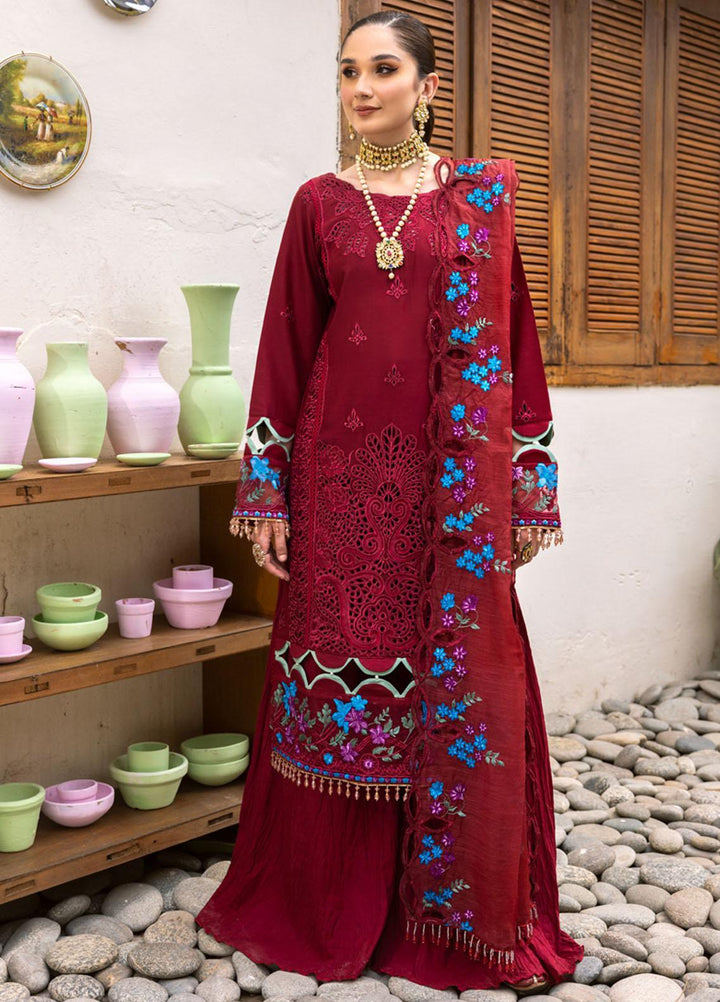 Parishay Embroidered Schiffli Suits Unstitched 3 Piece PR23LL-E2 LLE-05 - Luxury Collection