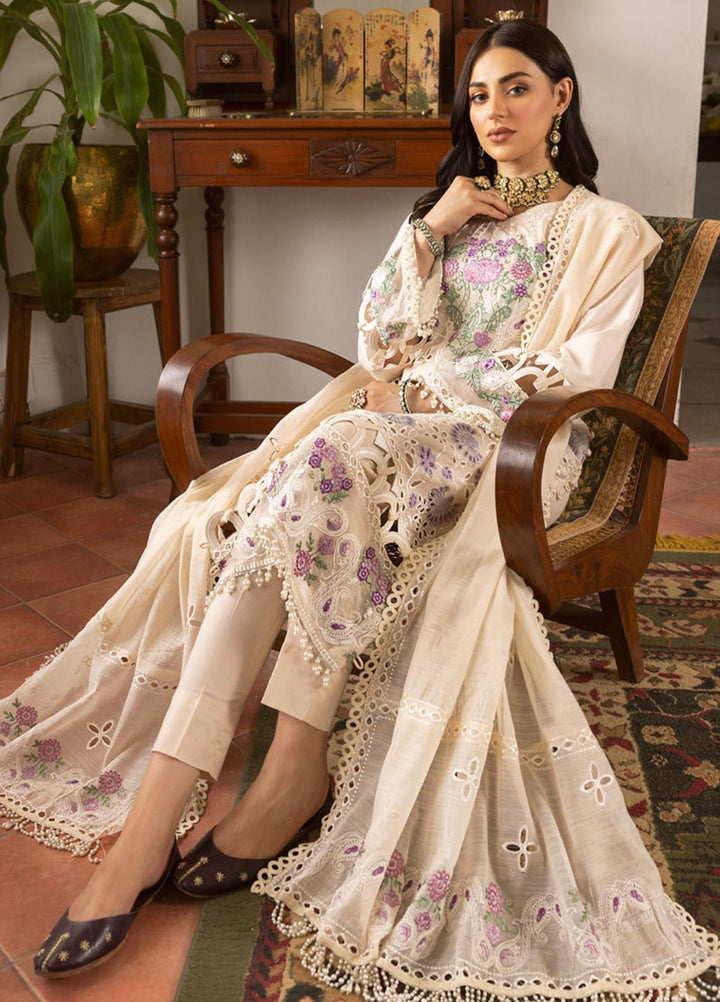 Parishay Embroidered Schiffli Suits Unstitched 3 Piece PR23LL-E2 LLE-08 - Luxury Collection