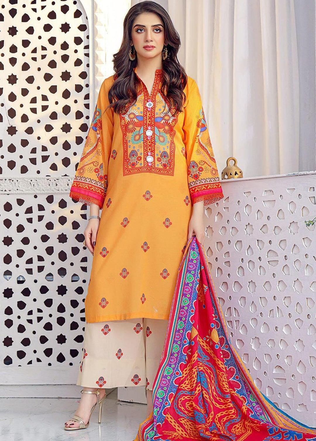 Parishey By Khas Printed Lawn Suits Unstitched 3 Piece KHS23P KLA-1648 - Summer Collection