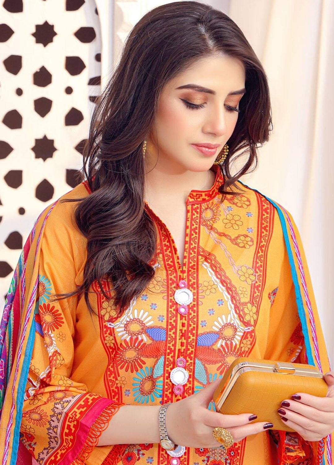 Parishey By Khas Printed Lawn Suits Unstitched 3 Piece KHS23P KLA-1648 - Summer Collection