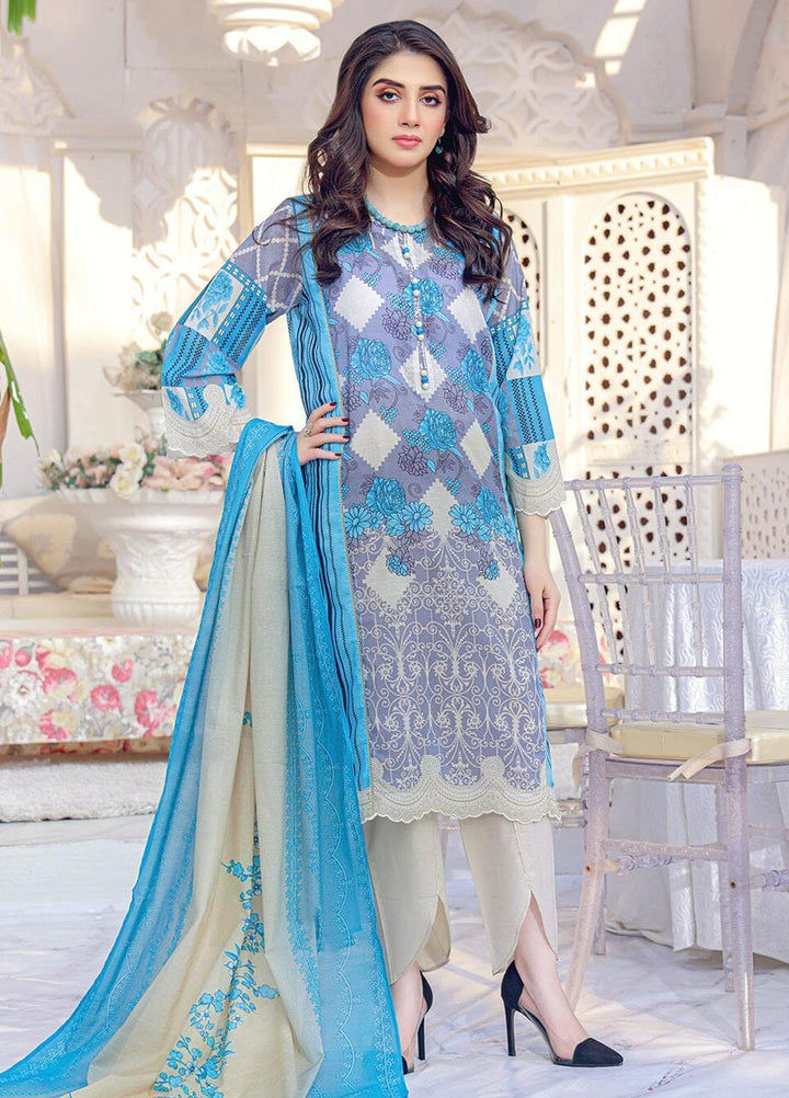 Parishey By Khas Printed Lawn Suits Unstitched 3 Piece KHS23P KLA-1654 - Summer Collection