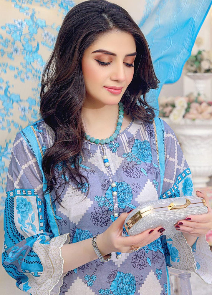 Parishey By Khas Printed Lawn Suits Unstitched 3 Piece KHS23P KLA-1654 - Summer Collection