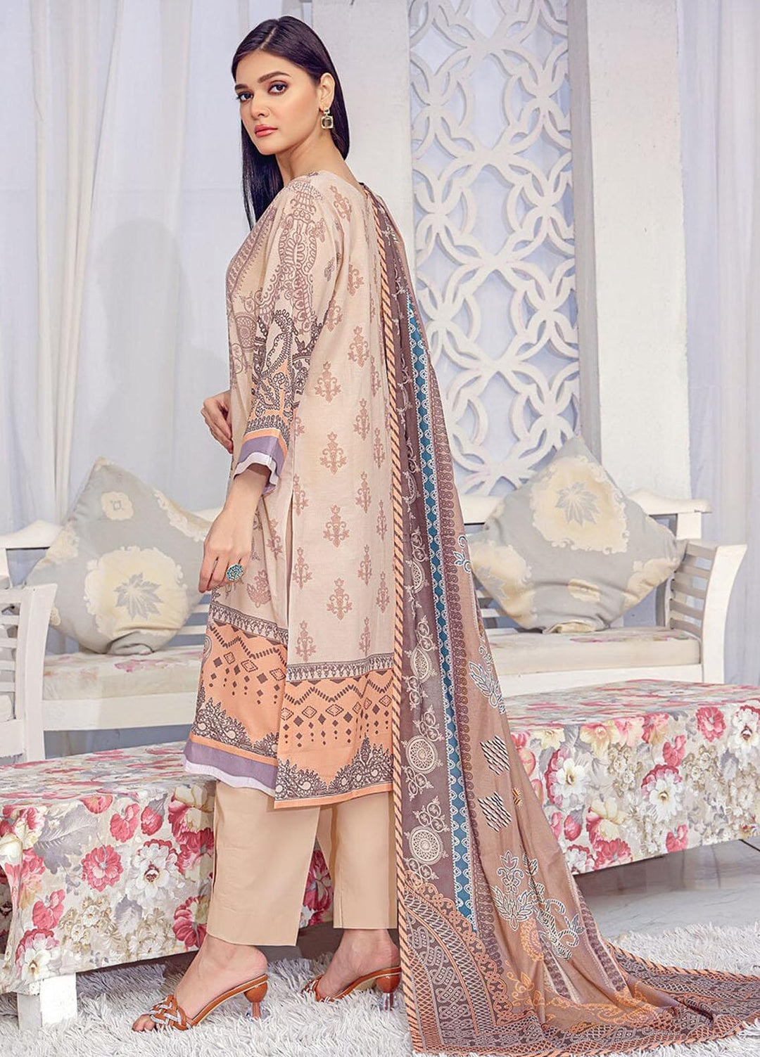 Parishey By Khas Printed Lawn Suits Unstitched 3 Piece KHS23P KLA-1656 - Summer Collection