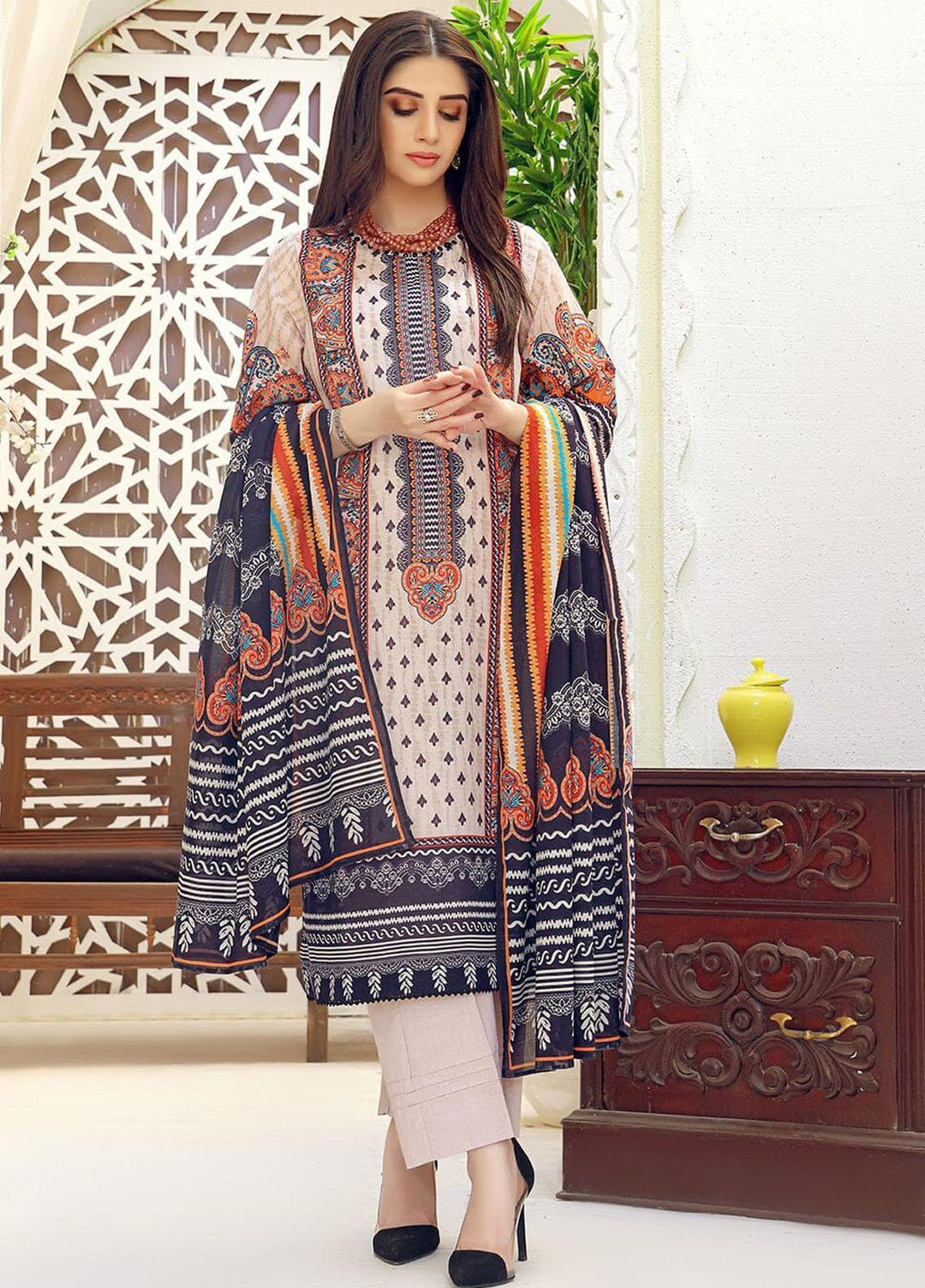 Parishey By Khas Printed Lawn Suits Unstitched 3 Piece KHS23P KLA-1658 - Summer Collection