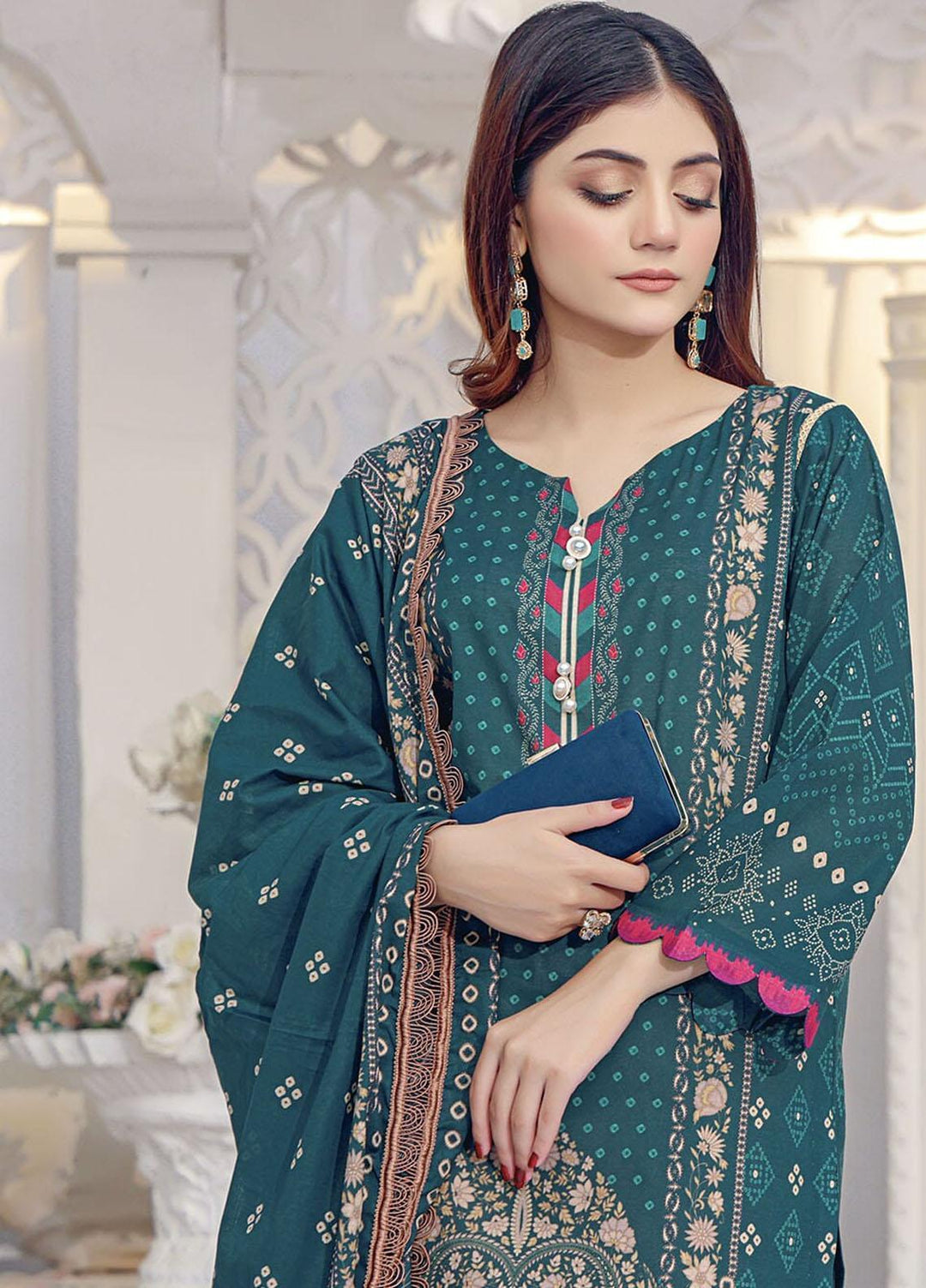 Parishey By Khas Printed Lawn Suits Unstitched 3 Piece KHS23P KLA-1677 - Summer Collection