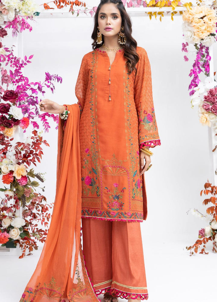 Parishey By Zaaviay Embroidered Chiffon Suits Unstitched 3 Piece KIRAN - Luxury Collection