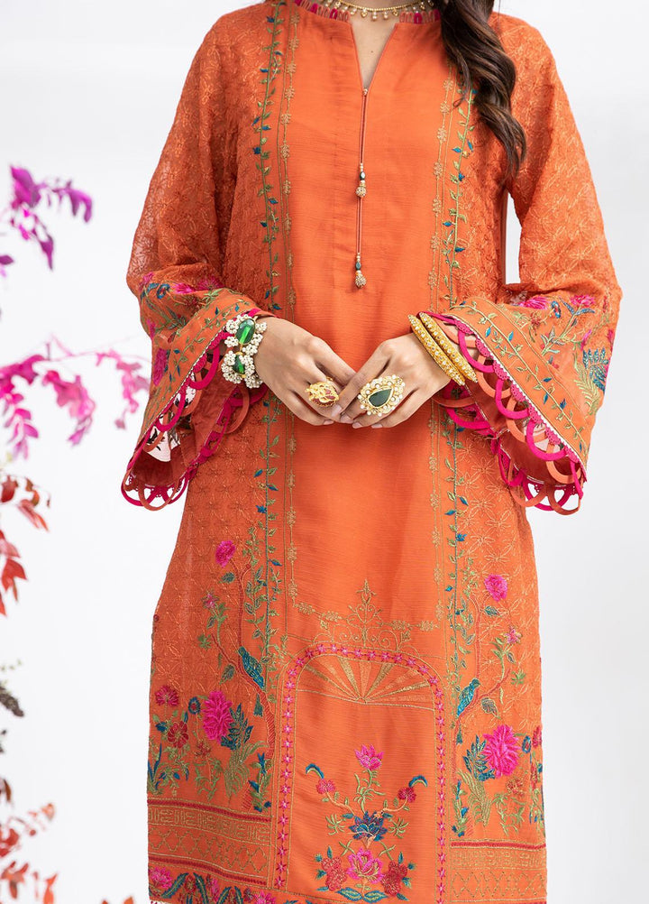 Parishey By Zaaviay Embroidered Chiffon Suits Unstitched 3 Piece KIRAN - Luxury Collection