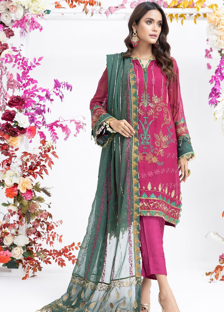 Parishey By Zaaviay Embroidered Chiffon Suits Unstitched 3 Piece PHOOL - Luxury Collection