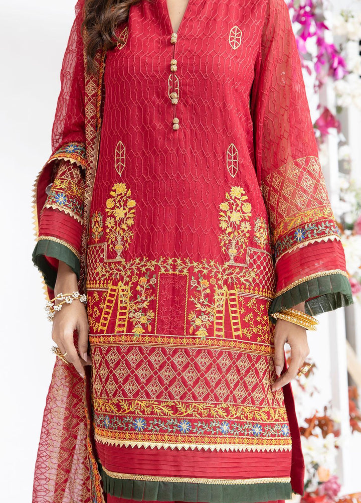 Parishey By Zaaviay Embroidered Chiffon Suits Unstitched 3 Piece RUMAAN - Luxury Collection