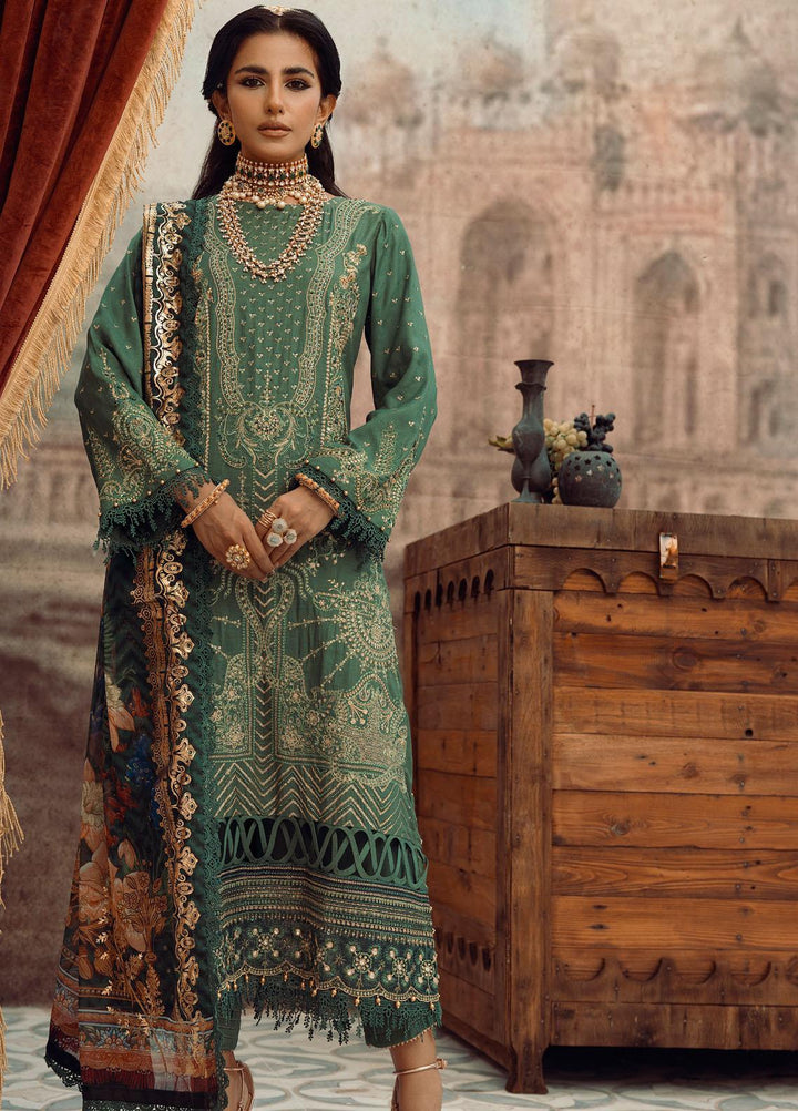 Parizah By Gul Ahmed Embroidered Raw Silk Suits Unstitched 3 Piece GA23PZ PRW32005 - Luxury Wedding Collection