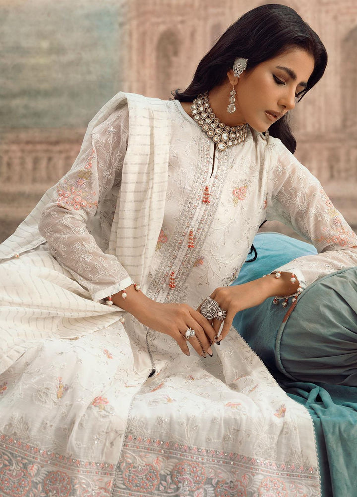 Parizah By Gul Ahmed Embroidered Cotton Suits Unstitched 4 Piece GA23PZ PRW32008 - Luxury Wedding Collection