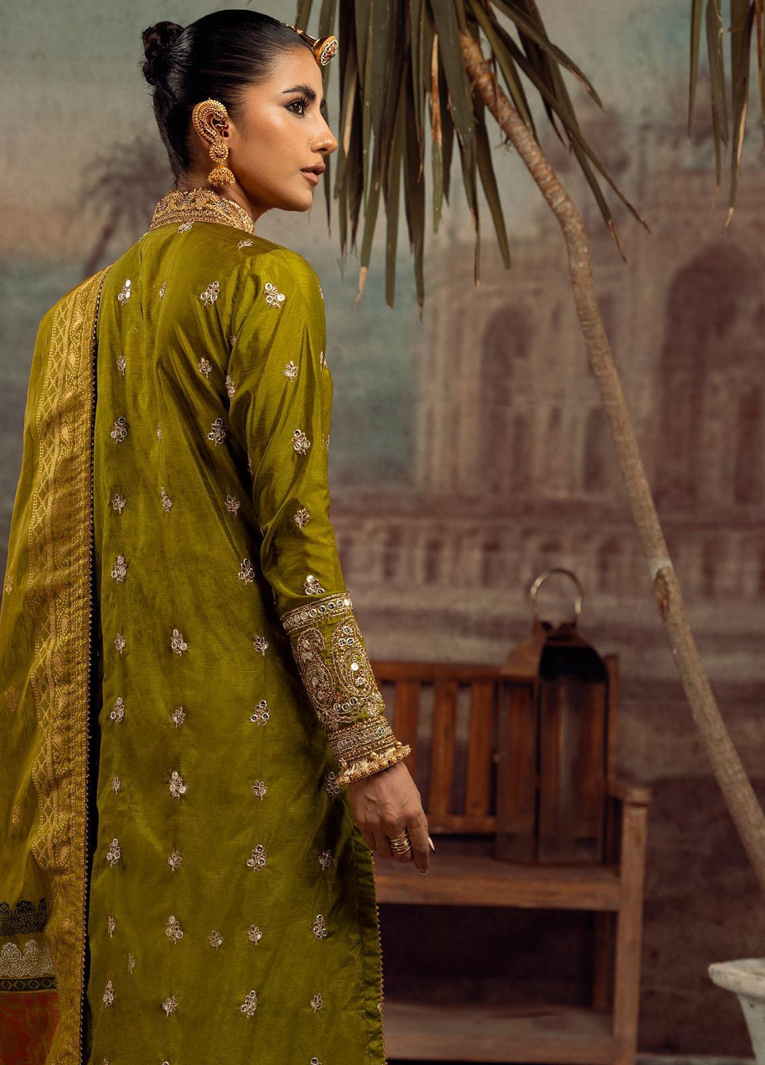 Parizah By Gul Ahmed Embroidered Raw Silk Suits Unstitched 3 Piece GA23PZ PRW32039 - Luxury Wedding Collection