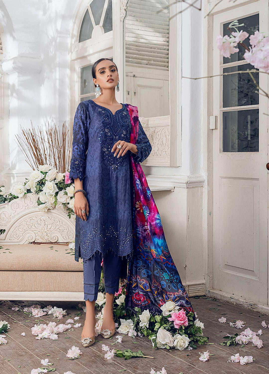 Parizeh by Al Zohaib Embroidered Chikankari Suits Unstitched 3 Piece AZ21CP D-02 - Winter Collection