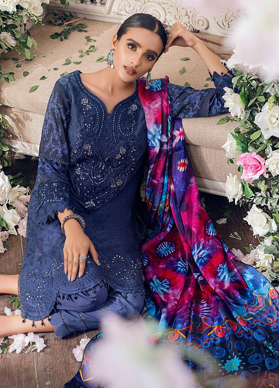 Parizeh by Al Zohaib Embroidered Chikankari Suits Unstitched 3 Piece AZ21CP D-02 - Winter Collection