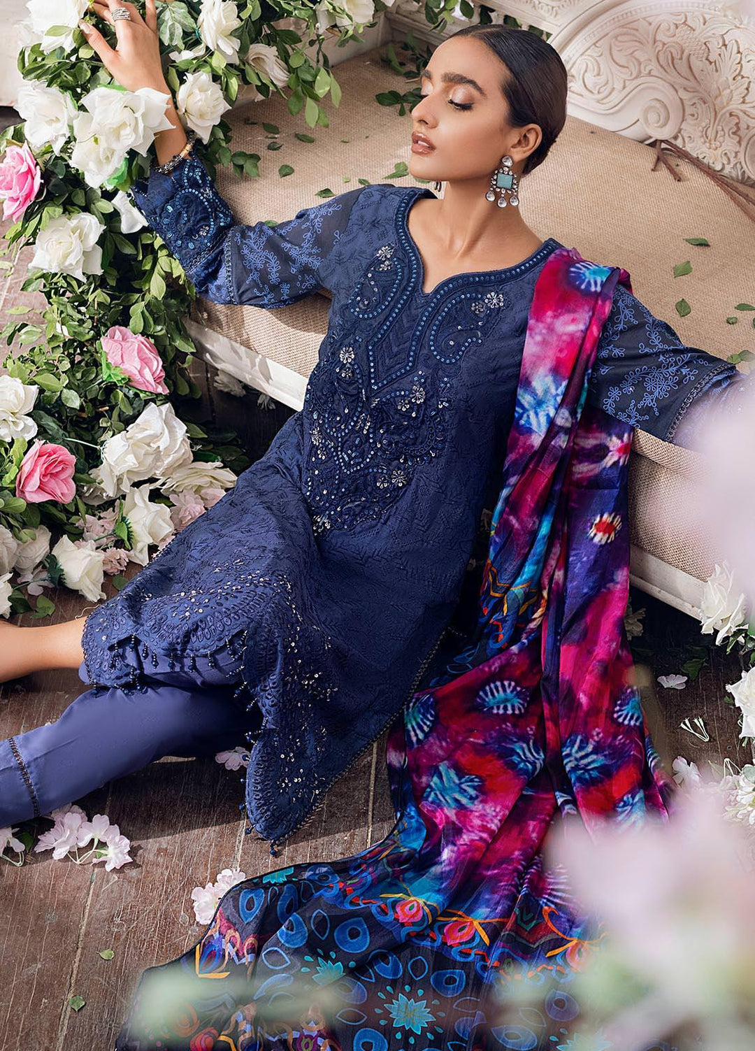 Parizeh by Al Zohaib Embroidered Chikankari Suits Unstitched 3 Piece AZ21CP D-02 - Winter Collection