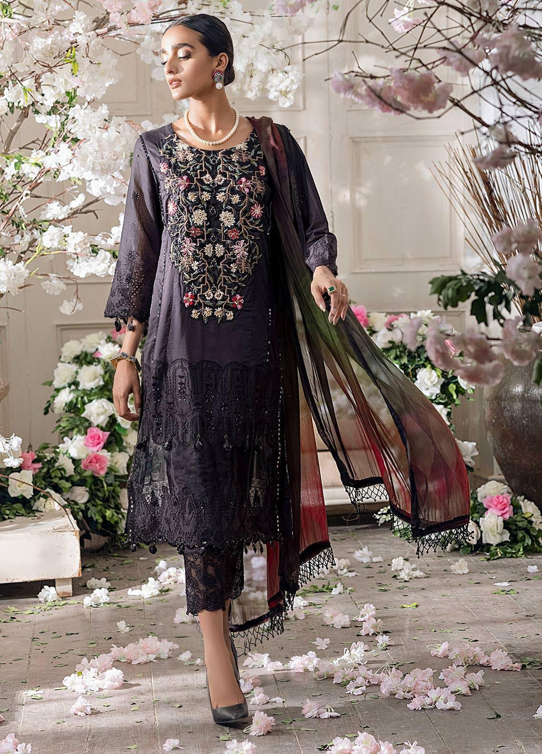 Parizeh by Al Zohaib Embroidered Chikankari Suits Unstitched 3 Piece AZ21CP D-08 - Winter Collection