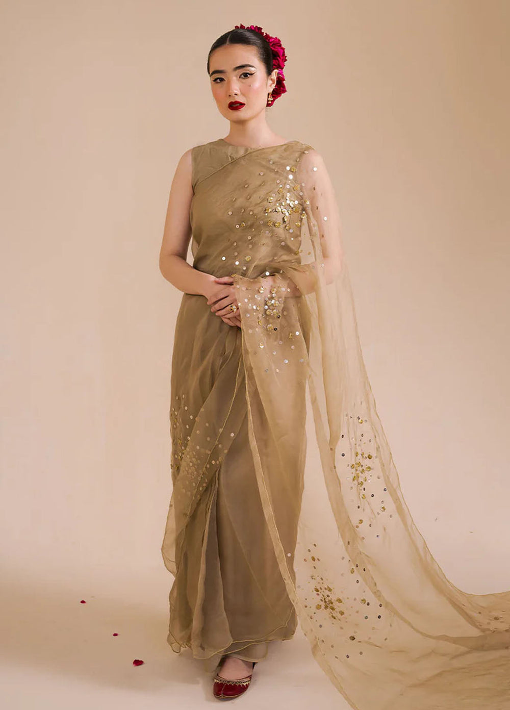 Pashma Khan Embroidered Saree Zurah
