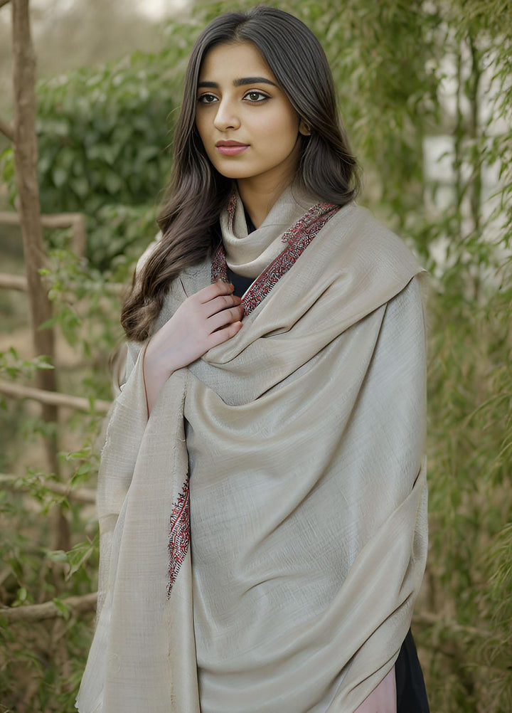 Sanaulla Exclusive Range  Pashmina  KPS 781 D-25 Brown 1 - Women Shawls