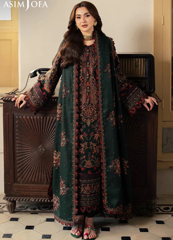 Pashmina by Asim Jofa Embroidered Self Twill Suits Unstitched 3 Piece AJ24PW AJKI-01 - Winter Collection