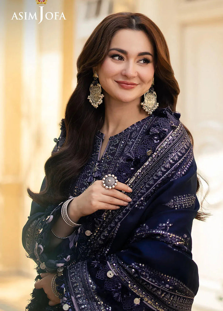 Pashmina by Asim Jofa Embroidered Self Twill Suits Unstitched 3 Piece AJ24PW AJKI-05 - Winter Collection