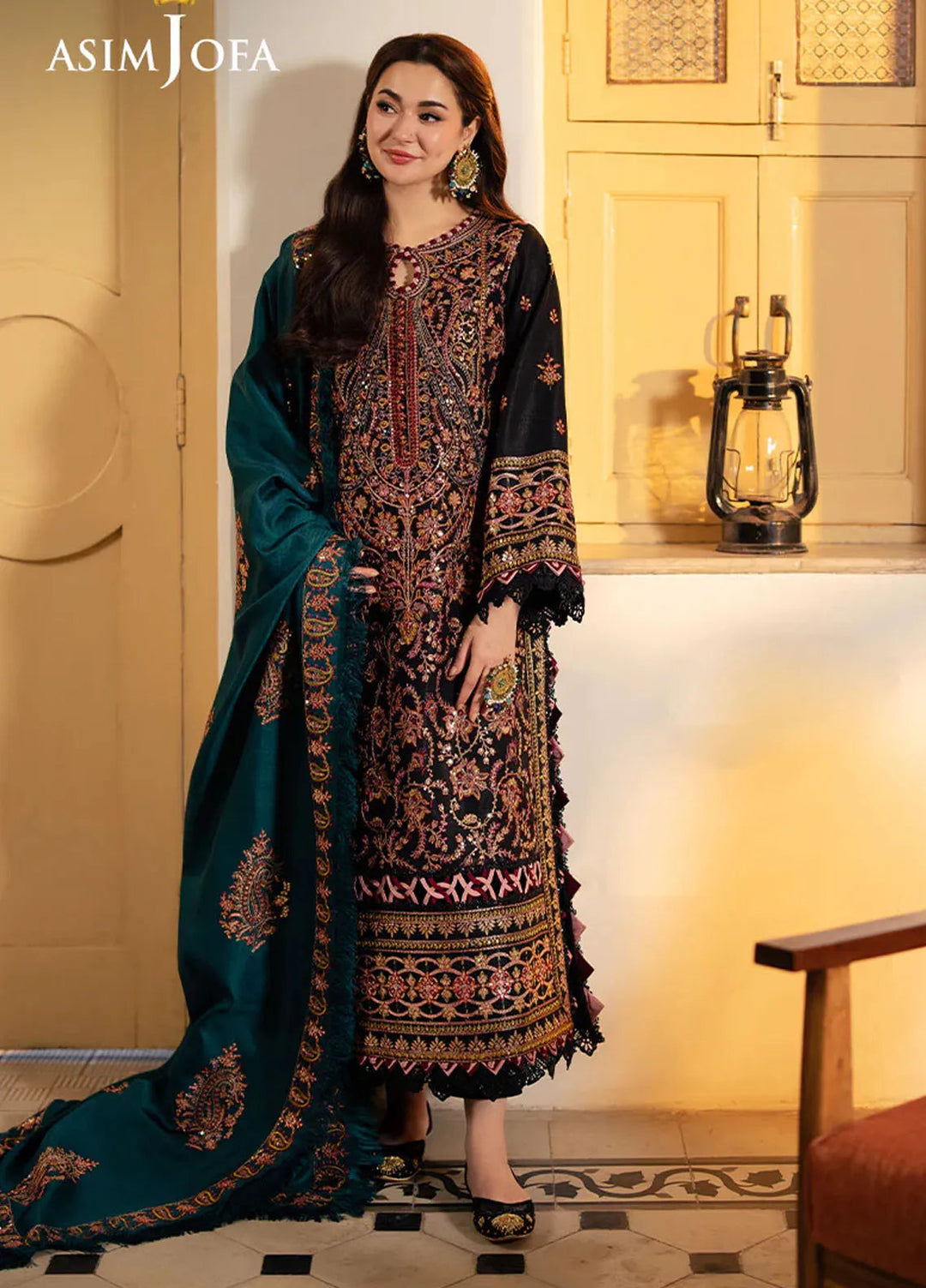 Pashmina by Asim Jofa Embroidered Self Twill Suits Unstitched 3 Piece AJ24PW AJKI-06 - Winter Collection