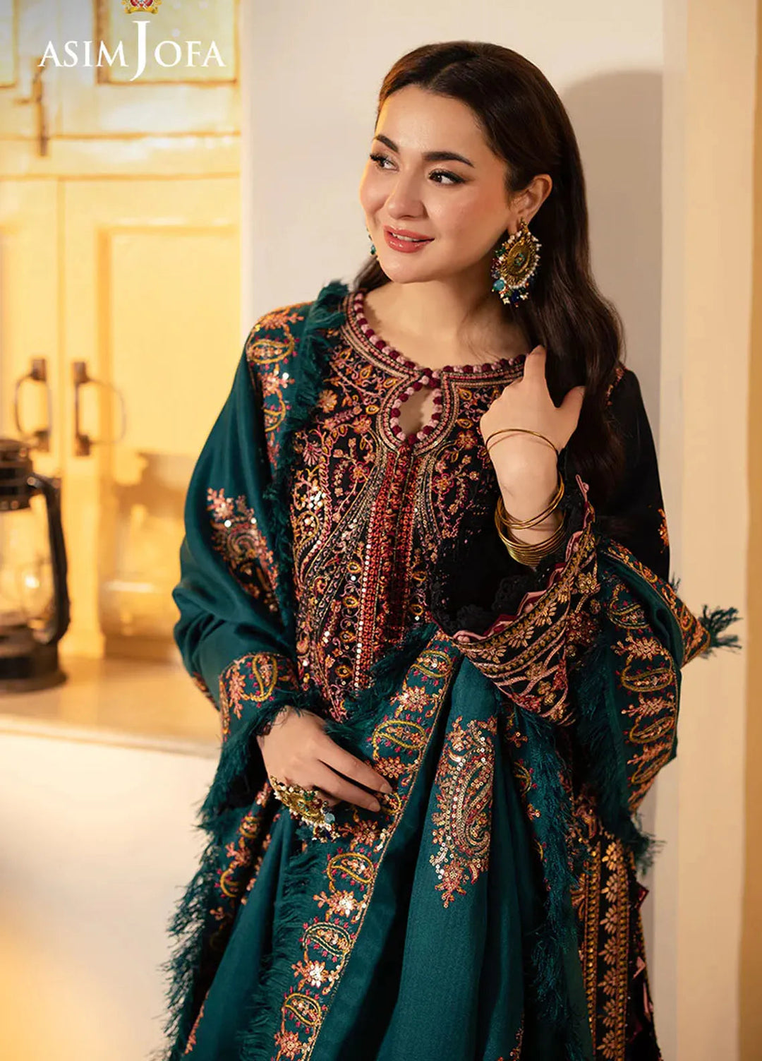 Pashmina by Asim Jofa Embroidered Self Twill Suits Unstitched 3 Piece AJ24PW AJKI-06 - Winter Collection