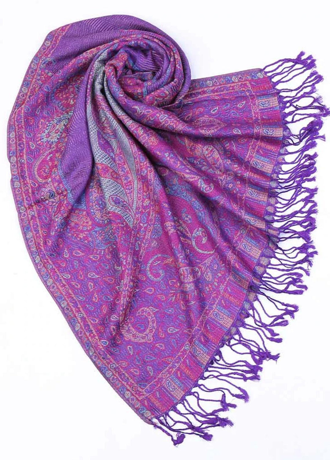 Abaya pk  Cashmere  Hijab ABA22HB PEACOCK PURPLE CASHMERE - Pashmina Hijabs