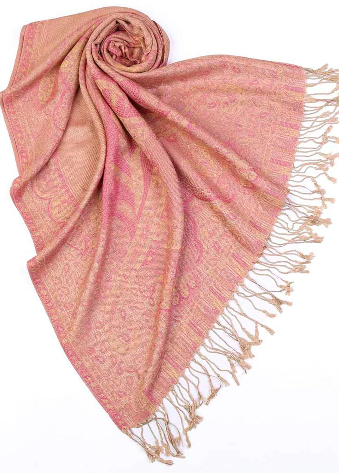 Abaya pk  Cashmere  Hijab ABA22HB PEACH PINK CASHMERE - Pashmina Hijabs