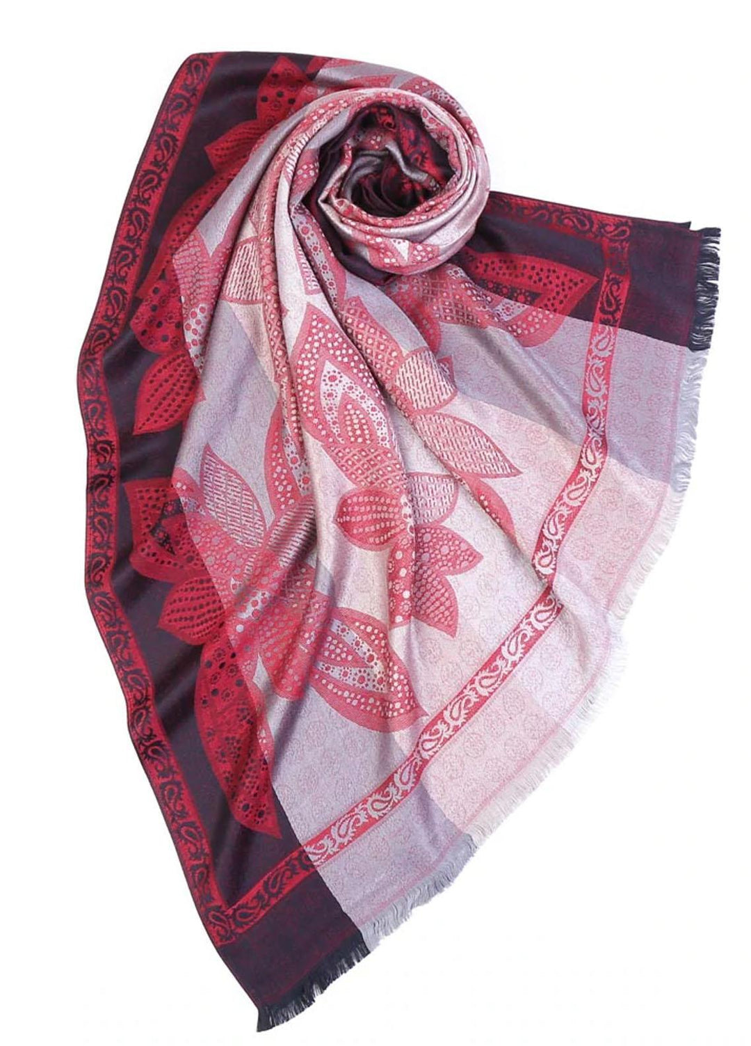 Abaya pk  Cashmere  Hijab ABA22HB RUBY-RED CASHMERE - Pashmina Hijabs