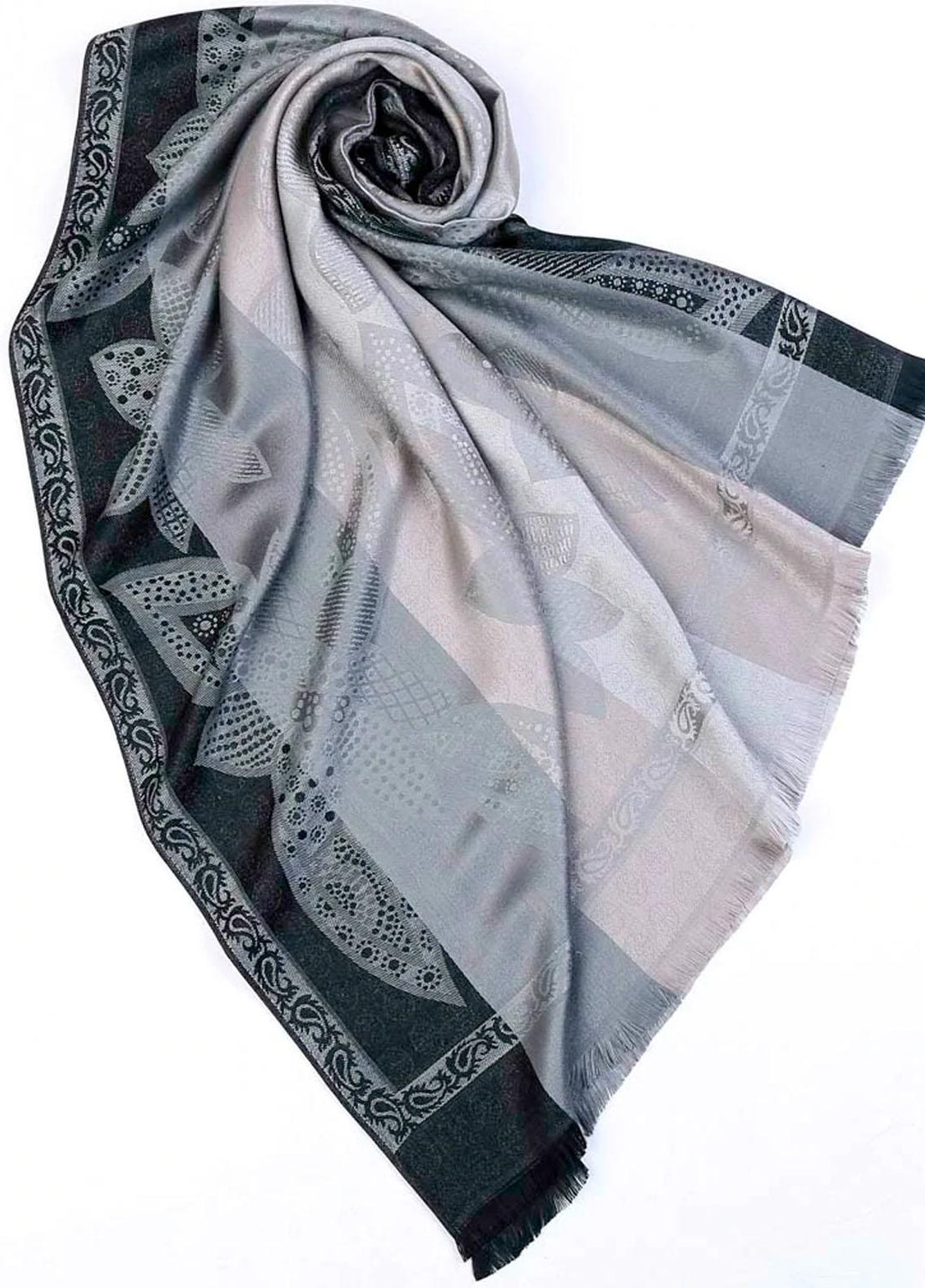 Abaya pk  Cashmere  Hijab ABA22HB METALLIC-GREY CASHMERE - Pashmina Hijabs